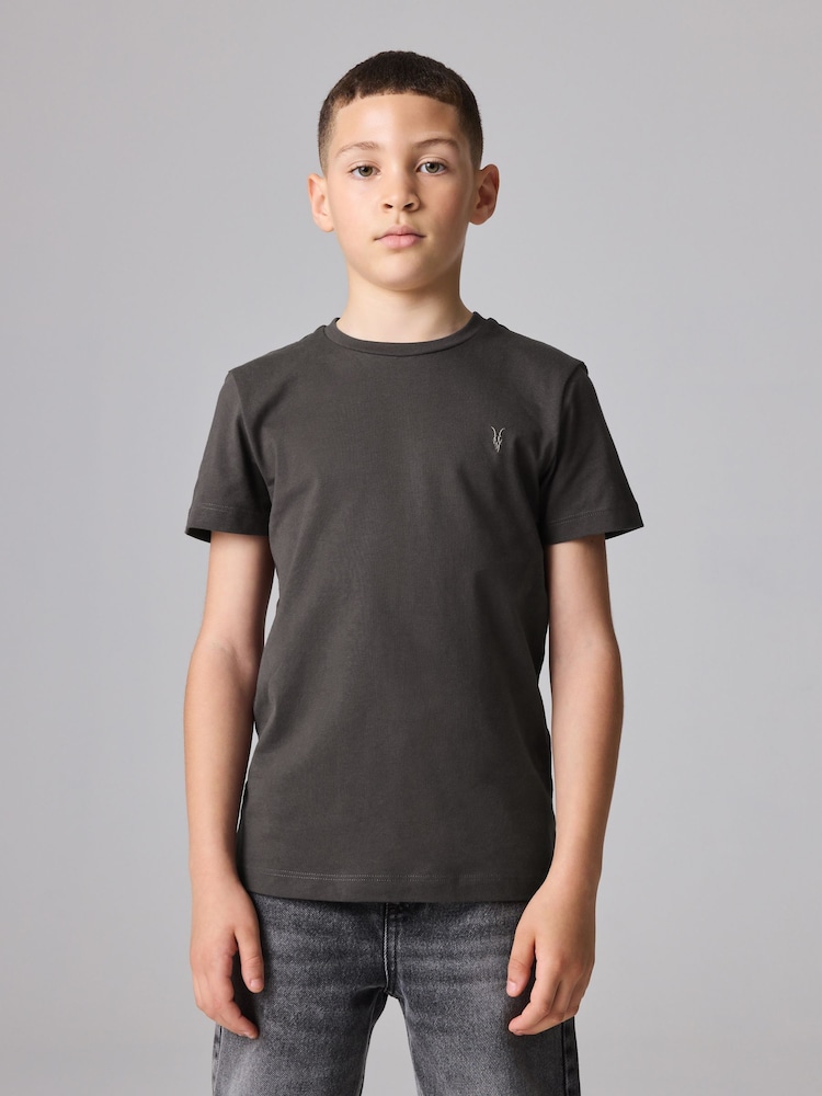 smALLSAINTS Grey/Brown Boys Mode 100% Cotton Cardigan and T-Shirt Set - Image 5 of 9