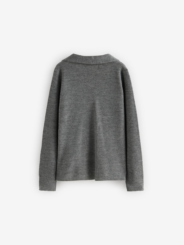 smALLSAINTS Grey/Brown Boys Mode 100% Cotton Cardigan and T-Shirt Set - Image 7 of 9