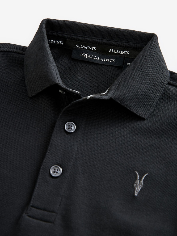 smALLSAINTS Black Boys 100% Cotton Short Sleeve Polo Shirt - Image 7 of 7