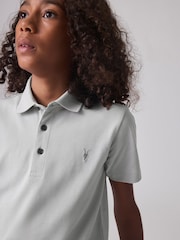 smALLSAINTS Grey Boys 100% Cotton Short Sleeve Polo Shirt - Image 2 of 7