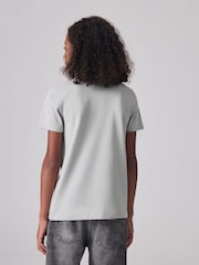 smALLSAINTS Grey Boys 100% Cotton Short Sleeve Polo Shirt - Image 3 of 7