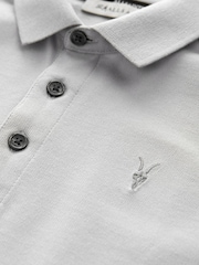 smALLSAINTS Grey Boys 100% Cotton Short Sleeve Polo Shirt - Image 6 of 7