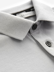 smALLSAINTS Grey Boys 100% Cotton Short Sleeve Polo Shirt - Image 7 of 7