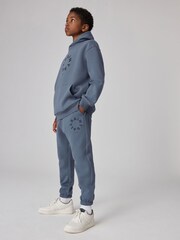 smALLSAINTS Navy Tierra Straight Cuffed Logo Joggers - Image 2 of 8