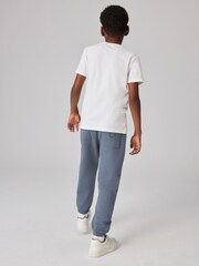 smALLSAINTS Navy Tierra Straight Cuffed Logo Joggers - Image 3 of 8