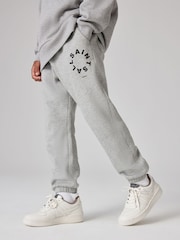 smALLSAINTS Grey Tierra Straight Cuffed Logo Joggers - Image 1 of 8