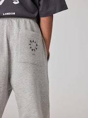 smALLSAINTS Grey Tierra Straight Cuffed Logo Joggers - Image 4 of 8