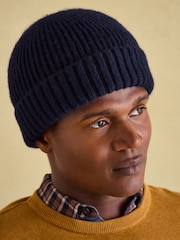 Joules Berwick Navy Beanie Hat - Image 1 of 5