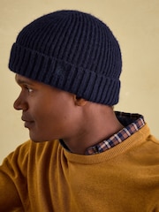 Joules Berwick Navy Beanie Hat - Image 2 of 5