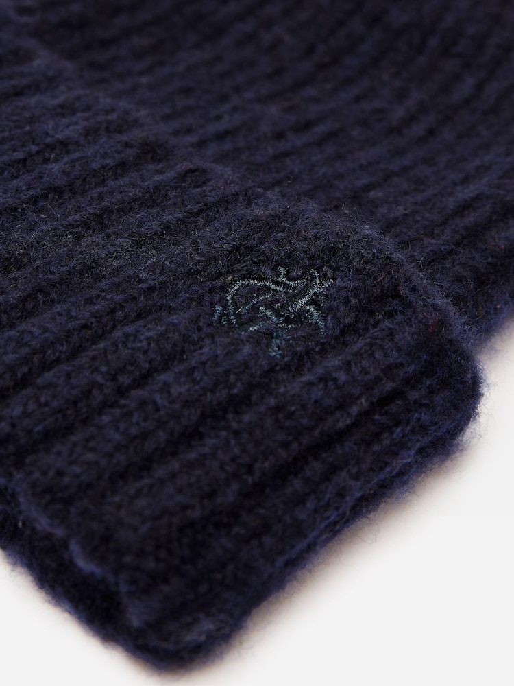 Joules Berwick Navy Beanie Hat - Image 5 of 5