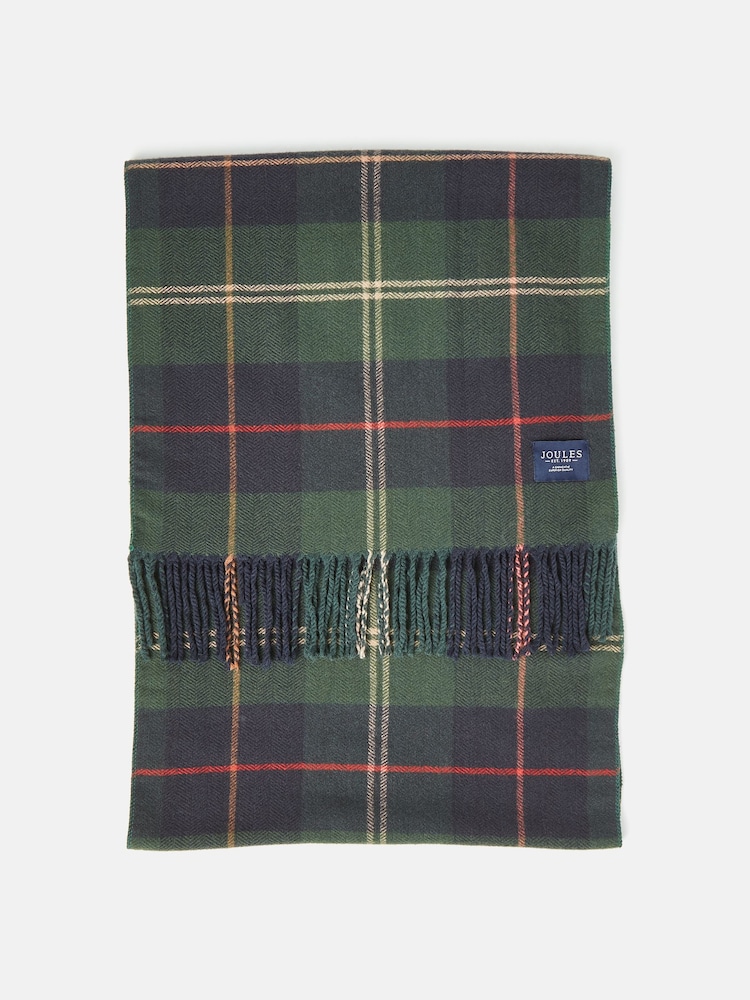 Joules Langtree Green & Navy Scarf - Image 5 of 5