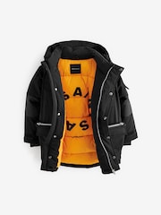 smALLSAINTS Black Orbit 4 Pockets Boys Coat - Image 10 of 13