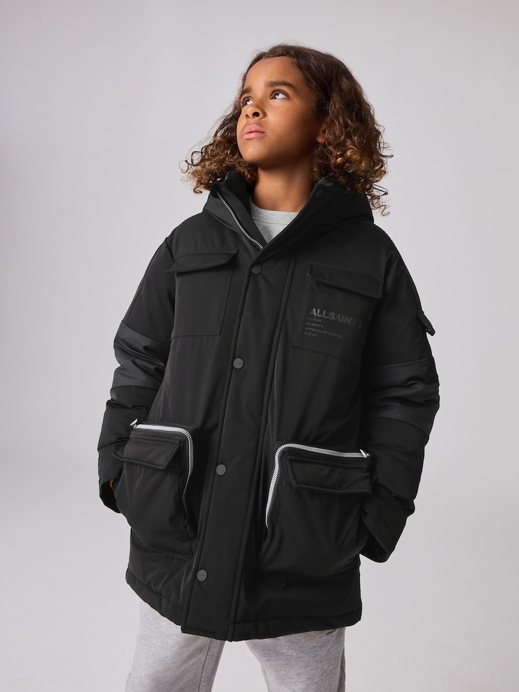 smALLSAINTS Black Orbit 4 Pockets Boys Coat - Image 2 of 13
