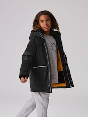 smALLSAINTS Black Orbit 4 Pockets Boys Coat - Image 4 of 13