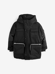 smALLSAINTS Black Orbit 4 Pockets Boys Coat - Image 8 of 13
