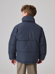 smALLSAINTS Navy Novern Reversible Padded Coat - Image 3 of 10