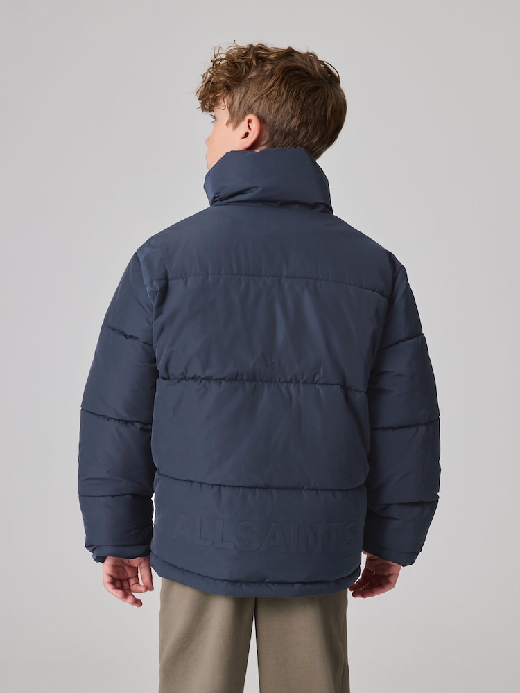 smALLSAINTS Navy Novern Reversible Padded Coat - Image 3 of 10