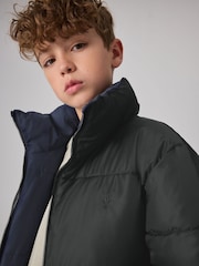 smALLSAINTS Navy Novern Reversible Padded Coat - Image 4 of 10