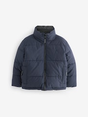 smALLSAINTS Navy Novern Reversible Padded Coat - Image 6 of 10