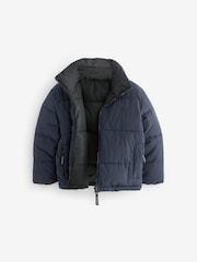 smALLSAINTS Navy Novern Reversible Padded Coat - Image 8 of 10