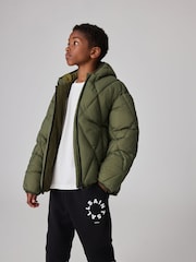 smALLSAINTS Khaki/Green Pegasis Quilted Boys Jacket - Image 2 of 11