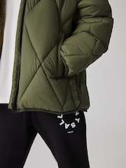 smALLSAINTS Khaki/Green Pegasis Quilted Boys Jacket - Image 5 of 11