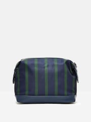 Joules Cunningham Green & Navy Men's Striped Washbag - Image 2 of 4