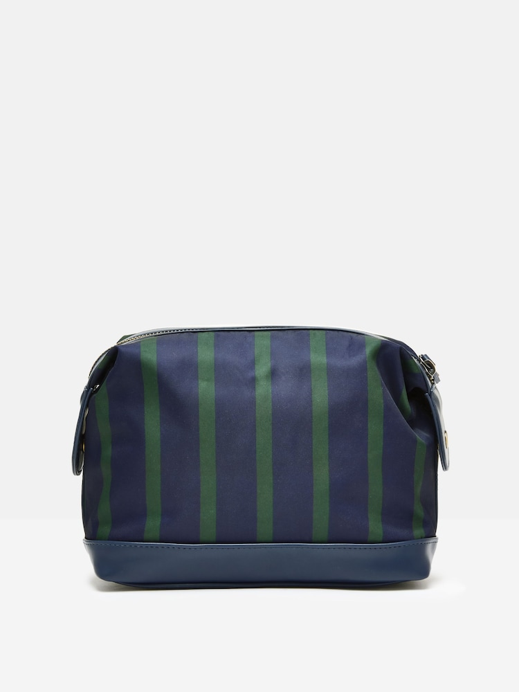 Joules Cunningham Green & Navy Men's Striped Washbag - Image 2 of 4