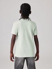 smALLSAINTS Mint Green Logo Embroidered Crew 100% Cotton T-Shirt - Image 3 of 7