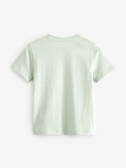 smALLSAINTS Mint Green Logo Embroidered Crew 100% Cotton T-Shirt - Image 6 of 7