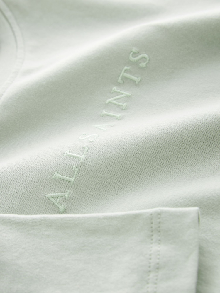 smALLSAINTS Mint Green Logo Embroidered Crew 100% Cotton T-Shirt - Image 7 of 7