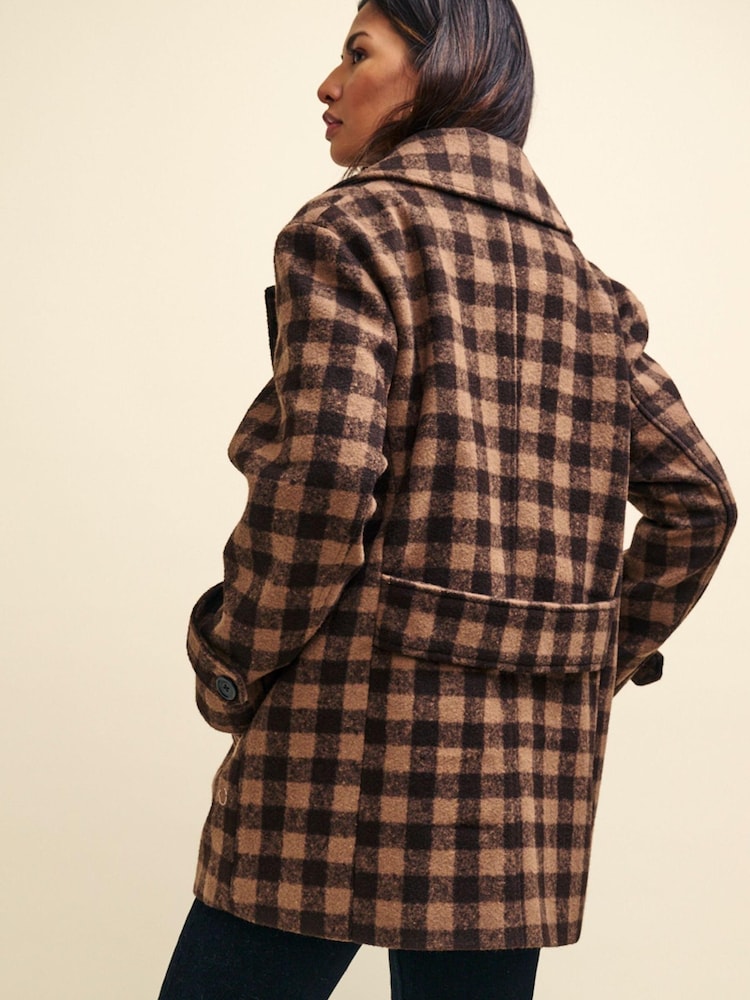 Nobodys Child Relaxed Plea Black Coat - Image 2 of 4