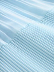 Light Blue Sleeveless V-Neck Plisse Tiered Maxi Dress - Image 6 of 6