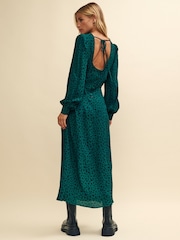 Nobodys Child Blue Imogen Crew Neck Midi Dress - Image 2 of 4