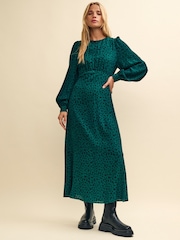 Nobodys Child Blue Imogen Crew Neck Midi Dress - Image 3 of 4