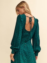 Nobodys Child Blue Imogen Crew Neck Midi Dress - Image 4 of 4