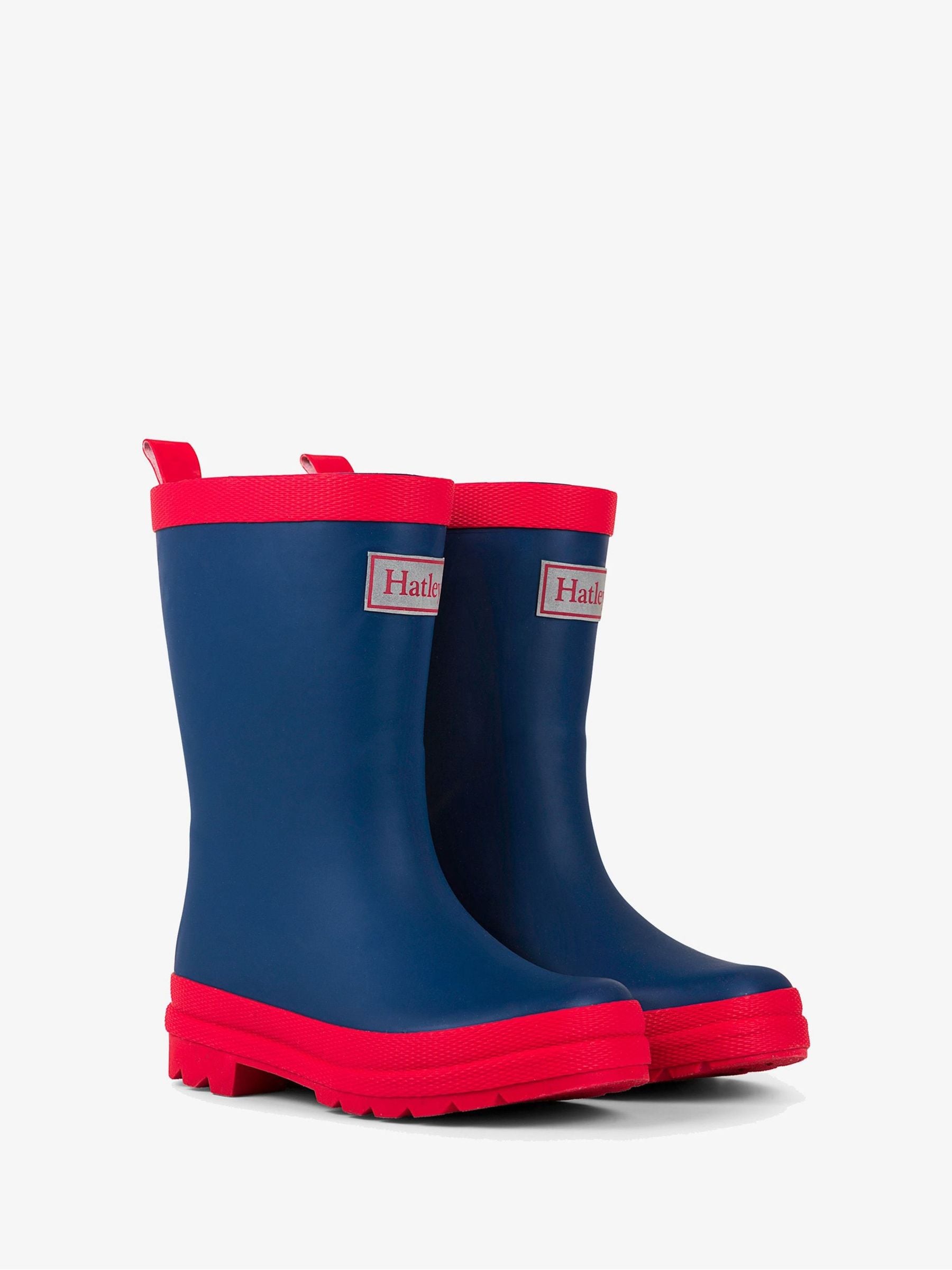 Navy blue rain boots discount