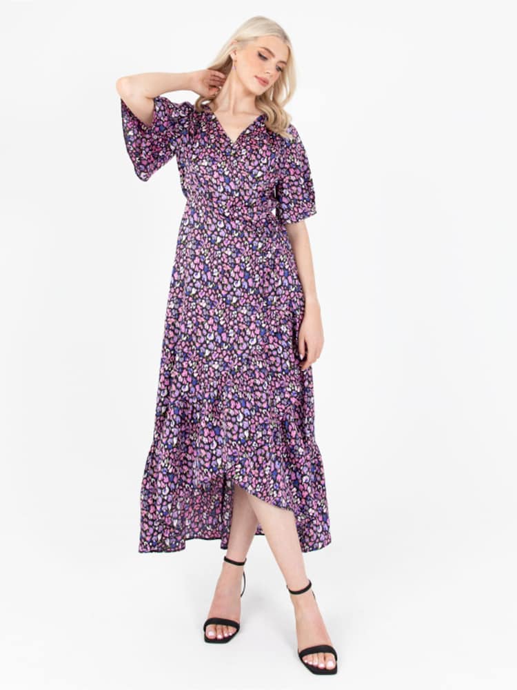 Lovedrobe Animal Print Frill Wrap Hem Maxi Dress - Image 2 of 5 Lovedrobe Animal Print Frill Wrap Hem Maxi Dress - Image 2 of 5