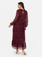 Animal - Lovedrobe Rotes Bedrucktes Midaxi-Kleid mit Rüschendetail​​​​​​​ - Bild 2 von 5