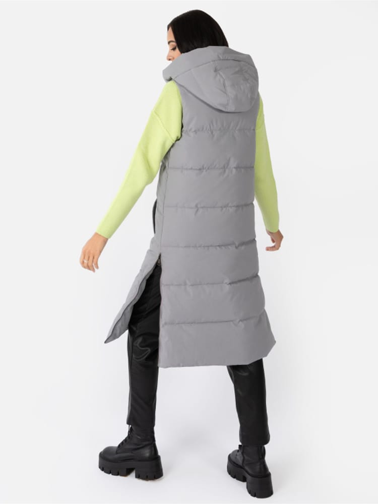 Lovedrobe Longline Gilet with Hood - Image 2 of 5
