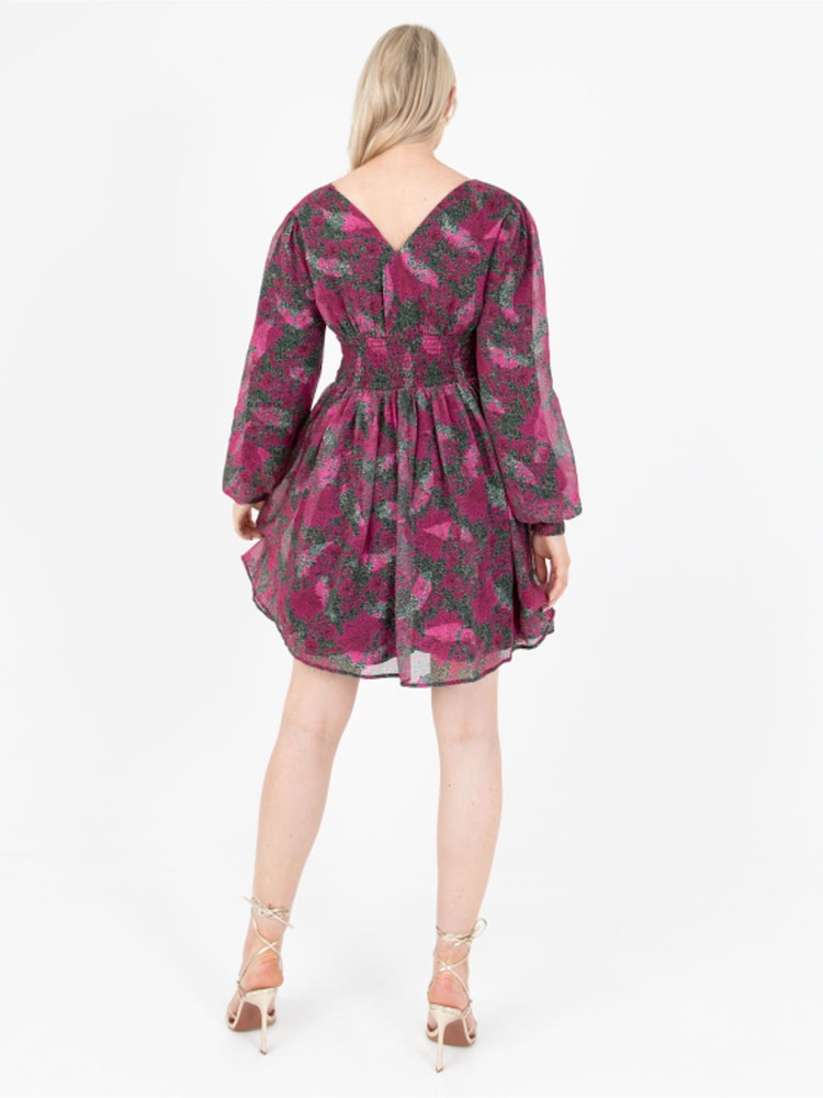 Lovedrobe Pink Printed Button Front Mini Dress - Image 2 of 6