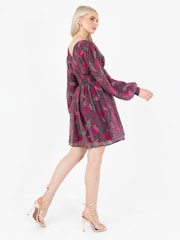 Lovedrobe Pink Printed Button Front Mini Dress - Image 3 of 6