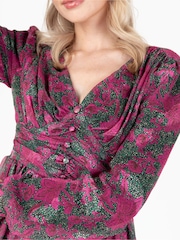 Lovedrobe Pink Printed Button Front Mini Dress - Image 6 of 6