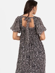 Lovedrobe Animal Print Puff Sleeve Midaxi Dress - Image 5 of 5