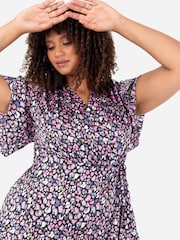 Lovedrobe Animal Print Frill Wrap Hem Maxi Dress - Image 3 of 4