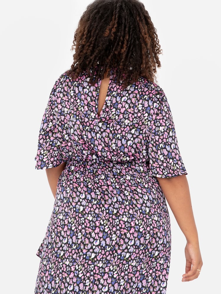 Lovedrobe Animal Print Frill Wrap Hem Maxi Dress - Image 4 of 4