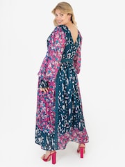 Lovedrobe Pink Mixed Print Maxi Dress - Image 2 of 5