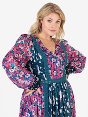 Lovedrobe Pink Mixed Print Maxi Dress - Image 3 of 5