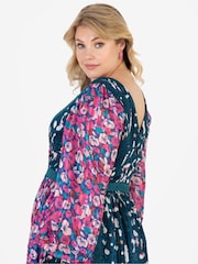 Lovedrobe Pink Mixed Print Maxi Dress - Image 4 of 5