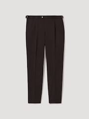 Oscar Jacobson Slim Fit Adjustable Cotton Trousers - Image 2 of 6